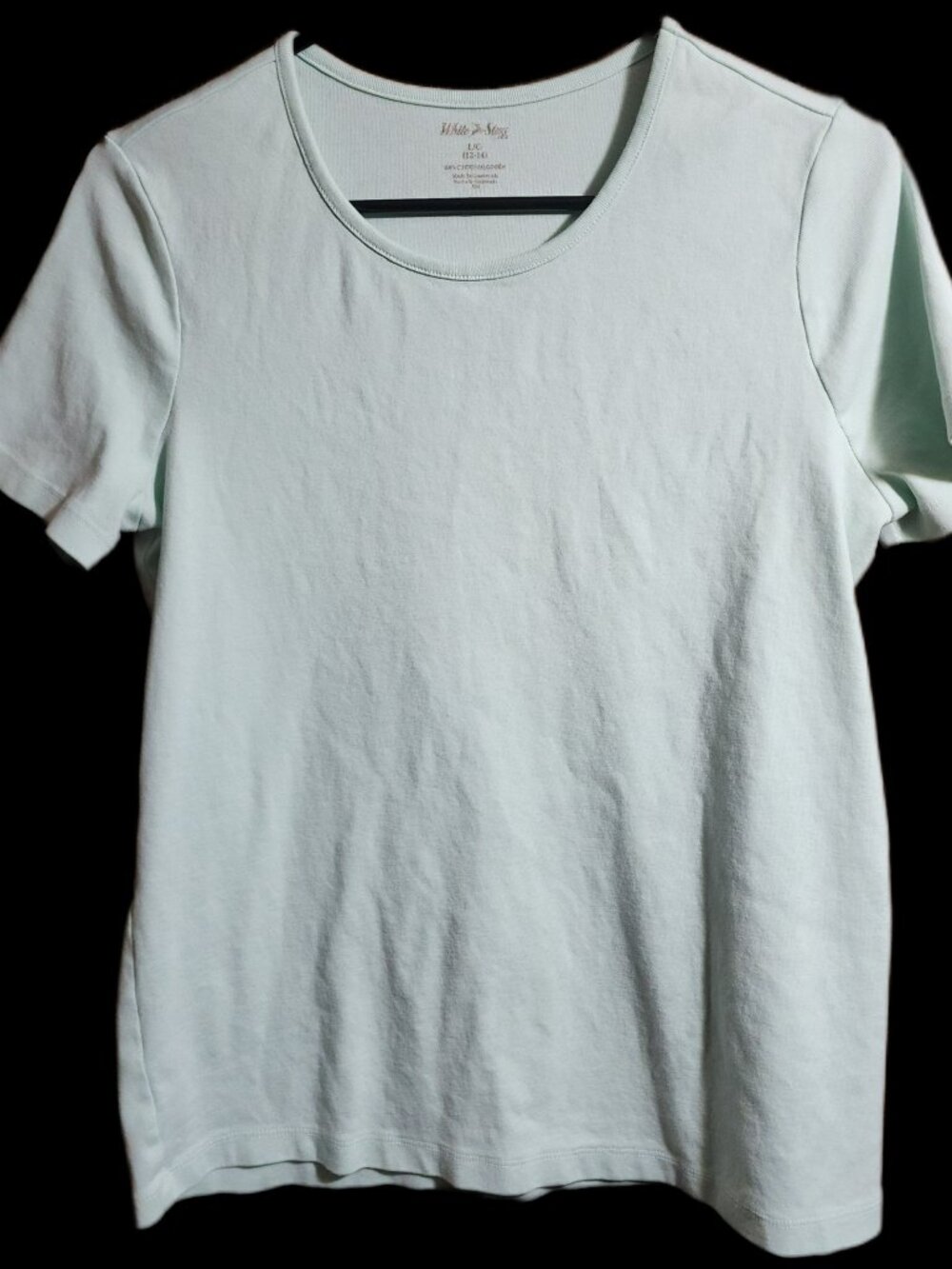 White Stag Women's Large (12-14) Mint Green 100% Cotton Short Sleeve T-Shirt